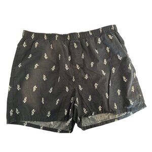 Old Navy Mens Sleep Shorts Boxers Sz L Navy Blue Astronauts Space Novelty Lounge